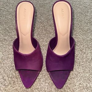 Aldo Purple Stiletto Mules